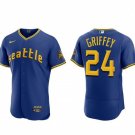 Activewear Baseball Uniform 24 Ken Griffey Jr. Jerseys Royal City Connect Elite Shirt