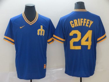 Activewear Baseball Uniform 24 Ken Griffey Jr. Jerseys Royal Cooperstown V-Neck Shirt