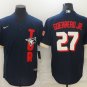 Activewear Baseball Uniform 27 Vladimir Guerrero Jr. Jerseys Navy 2021 All-Star Shirt