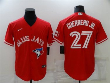 Activewear Baseball Uniform 27 Vladimir Guerrero Jr. Jerseys Red Alternate Shirt