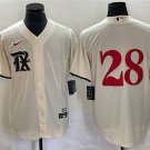 Activewear Baseball Uniform 28 Jonah Heim Jerseys Cream 2023 World Series Game Shirt