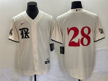Activewear Baseball Uniform 28 Jonah Heim Jerseys Cream 2023 World Series Game Shirt