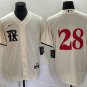 Activewear Baseball Uniform 28 Jonah Heim Jerseys Cream 2023 World Series Game Shirt