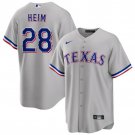 Activewear Baseball Uniform 28 Jonah Heim Jerseys Gray Away Player Game Shirt