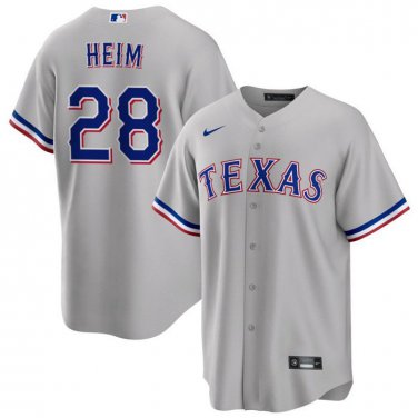 Activewear Baseball Uniform 28 Jonah Heim Jerseys Gray Away Player Game Shirt