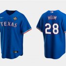 Activewear Baseball Uniform 28 Jonah Heim Jerseys Royal 2023 World Series Game Shirt