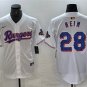 Activewear Baseball Uniform 28 Jonah Heim Jerseys White 2024 Gold Collection Shirt