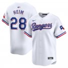 Activewear Baseball Uniform 28 Jonah Heim Jerseys White Home Limited Player Shirt