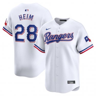 Activewear Baseball Uniform 28 Jonah Heim Jerseys White Home Limited Player Shirt