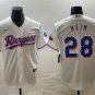 Activewear Baseball Uniform 28 Jonah Heim Jerseys White Home Limited Player Shirt