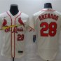 Activewear Baseball Uniform 28 Nolan Arenado Jerseys Cream Alternate Elite Shirt