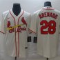 Activewear Baseball Uniform 28 Nolan Arenado Jerseys Cream Alternate Player Shirt