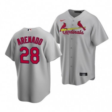 Activewear Baseball Uniform 28 Nolan Arenado Jerseys Gray Away Player Game Shirt