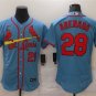 Activewear Baseball Uniform 28 Nolan Arenado Jerseys Light Blue Alternate Elite Shirt