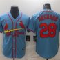 Activewear Baseball Uniform 28 Nolan Arenado Jerseys Light Blue Alternate Player Shirt