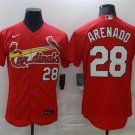 Activewear Baseball Uniform 28 Nolan Arenado Jerseys Red Alternate Elite Shirt