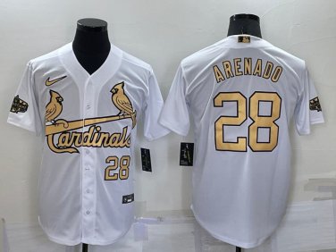 Activewear Baseball Uniform 28 Nolan Arenado Jerseys White 2022 All-Star Game Shirt