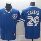 Activewear Baseball Uniform 29 Joe Carter Jerseys Royal Pullover Cooperstown Shirt
