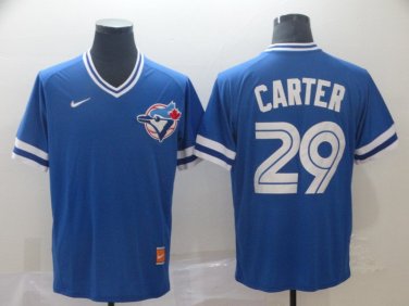 Activewear Baseball Uniform 29 Joe Carter Jerseys Royal Pullover Cooperstown Shirt