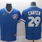 Activewear Baseball Uniform 29 Joe Carter Jerseys Royal Pullover Cooperstown Shirt