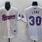 Activewear Baseball Uniform 30 Nathaniel Lowe Jerseys White 2024 Gold Collection Shirt