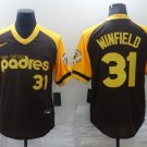 Activewear Baseball Uniform 31 Dave Winfield Jerseys Vintage Brown Cooperstown Shirt