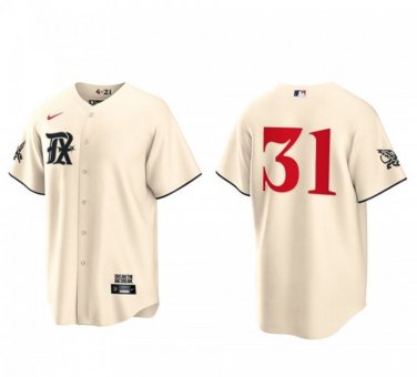 Activewear Baseball Uniform 31 Max Scherzer Jerseys Cream City Connect Player Shirt