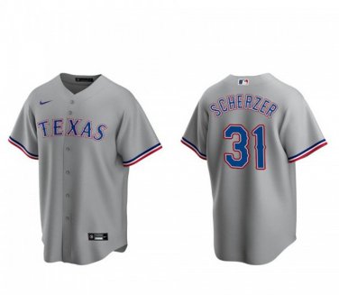 Activewear Baseball Uniform 31 Max Scherzer Jerseys Gray Away Player Game Shirt