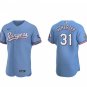 Activewear Baseball Uniform 31 Max Scherzer Jerseys Light Blue Alternate Elite Shirt