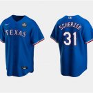 Activewear Baseball Uniform 31 Max Scherzer Jerseys Royal 2023 World Series Game Shirt