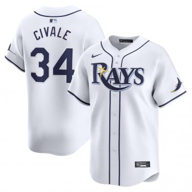 Activewear Baseball Uniform 34 Aaron Civale Jerseys White Home Limited Player Shirt
