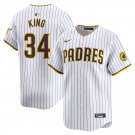 Activewear Baseball Uniform 34 Michael King Jerseys White Home Limited Player Shirt
