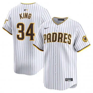 Activewear Baseball Uniform 34 Michael King Jerseys White Home Limited Player Shirt