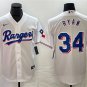 Activewear Baseball Uniform 34 Nolan Ryan Jerseys White Home Retired Player Shirt
