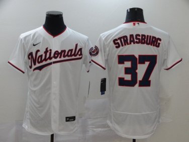 Activewear Baseball Uniform 37 Stephen Strasburg Jerseys White Elite Retired Shirt