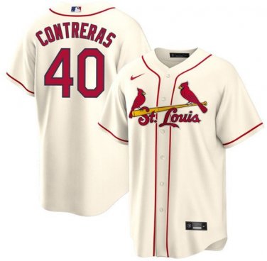Activewear Baseball Uniform 40 Willson Contreras Jerseys Cream Alternate Player Shirt