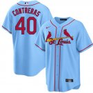Activewear Baseball Uniform 40 Willson Contreras Jerseys Light Blue Alternate Shirt