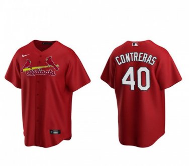 Activewear Baseball Uniform 40 Willson Contreras Jerseys Red Alternate Player Shirt