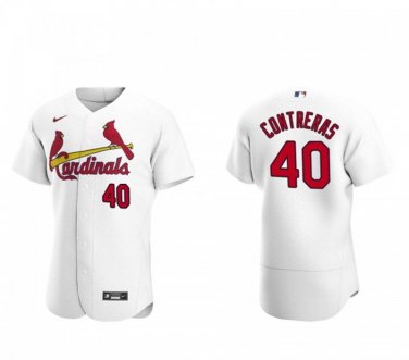 Activewear Baseball Uniform 40 Willson Contreras Jerseys White Home Player Elite Shirt
