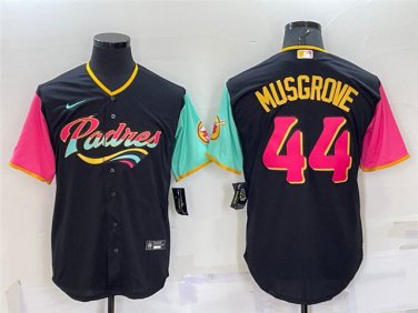 Activewear Baseball Uniform 44 Joe Musgrove Jerseys Black 2022 City Connect Shirt