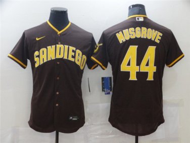 Activewear Baseball Uniform 44 Joe Musgrove Jerseys Brown Away Player Elite Shirt