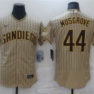 Activewear Baseball Uniform 44 Joe Musgrove Jerseys Tan Alternate Player Elite Shirt