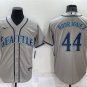 Activewear Baseball Uniform 44 Julio Rodr&Atilde;&shy;guez Jerseys Gray Road Player Game Shirt