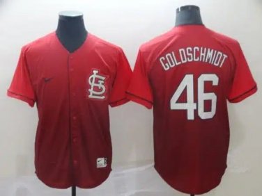 Activewear Baseball Uniform 46 Paul Goldschmidt Jerseys Red Fade Fashion Shirt