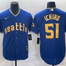 Activewear Baseball Uniform 51 Ichiro Suzuki Jerseys Royal 2023 City Connect Shirt