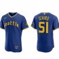 Activewear Baseball Uniform 51 Ichiro Suzuki Jerseys Royal City Connect Elite Shirt