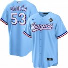 Activewear Baseball Uniform 53 Adolis García Jerseys Blue 2023 World Series Shirt
