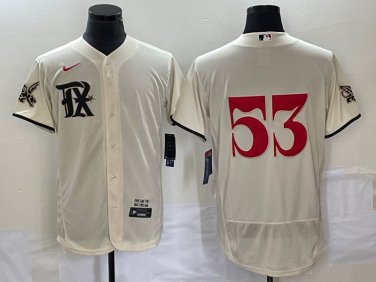 Activewear Baseball Uniform 53 Adolis Garcia Jerseys Cream City Connect Elite Shirt