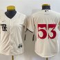 Activewear Baseball Uniform 53 Adolis Garcia Jerseys Cream City Connect Player Shirt