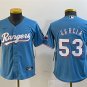 Activewear Baseball Uniform 53 Adolis Garcia Jerseys Light Blue Alternate Player Shirt